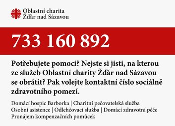 Doma je doma. Stačí vytočit jedno telefonní číslo a pomoc Charity je na cestě