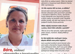 Bára, vedoucí úseku domácí a hospicové péče