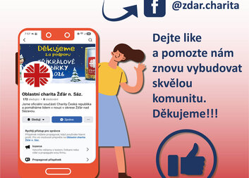 Začínáme znovu – podpořte novou FB stránku Oblastní charity Žďár nad Sázavou 